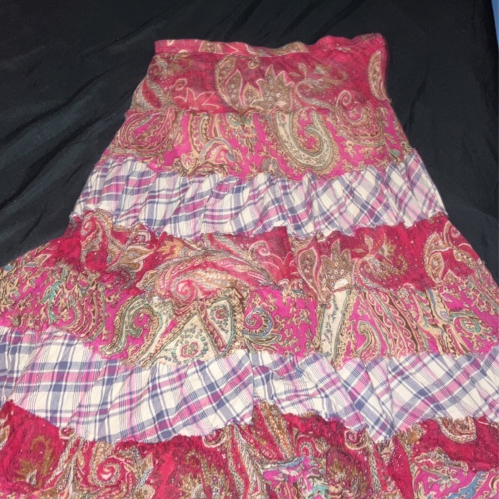 Y2k Vintage Two Layered Patchwork Solitaire Skirt - image 8